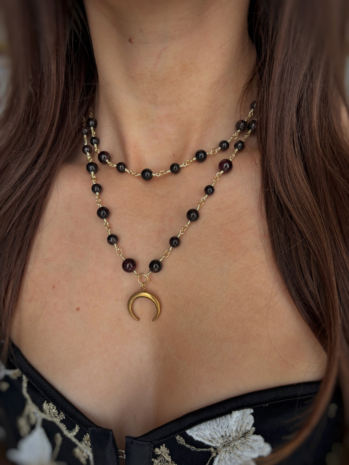 Collier Loucy - Grenat