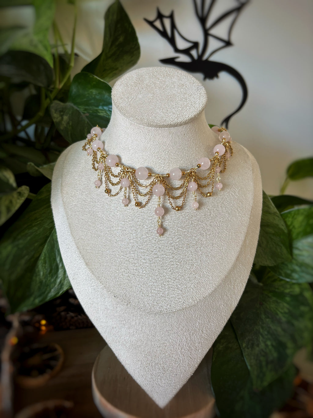 Collier Lana - Quartz rose