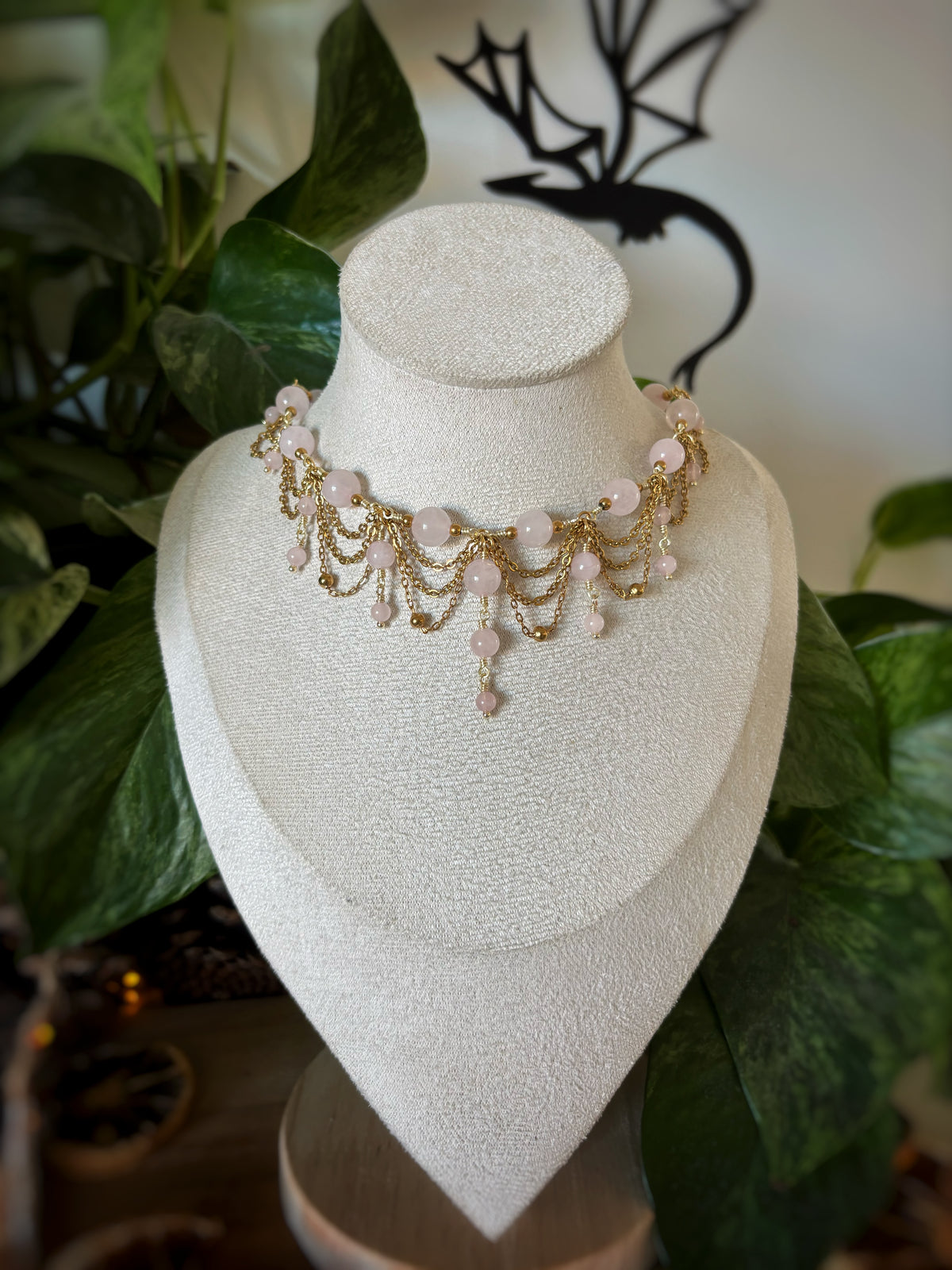 Collier Lana - Quartz rose